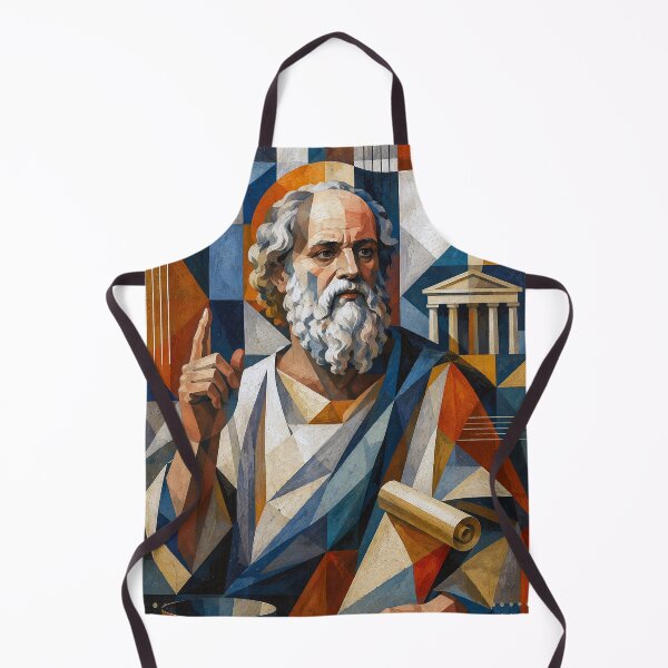 Item preview, Socrates – Ancient Greek Philosopher Cubist Painting designed and sold by GalleryKauffeld.