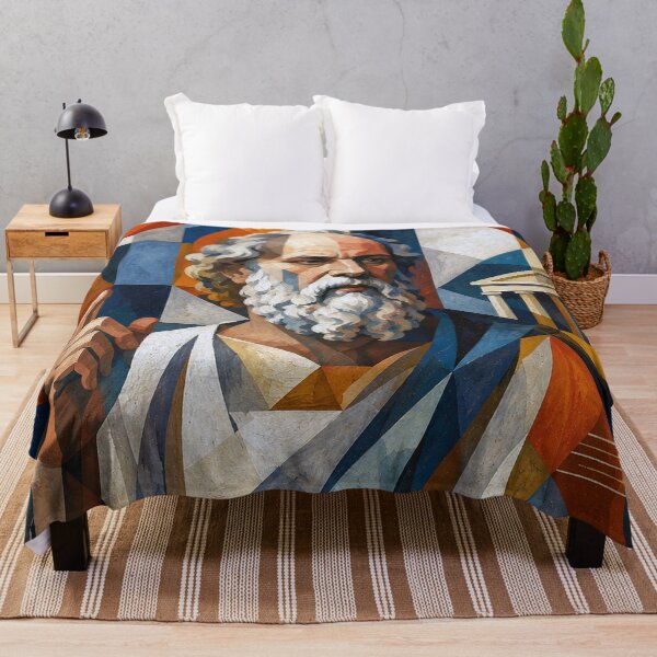 Item preview, Socrates – Ancient Greek Philosopher Cubist Painting designed and sold by GalleryKauffeld.