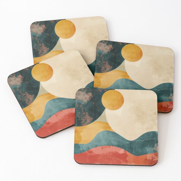 Item preview, Mid-Century Modern Abstract - Vintage Earth Tone Wavy Geometric - Retro Art designed and sold by GrinGalore.