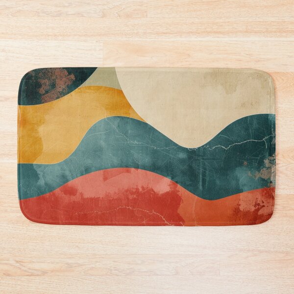 Item preview, Mid-Century Modern Abstract - Vintage Earth Tone Wavy Geometric - Retro Art designed and sold by GrinGalore.