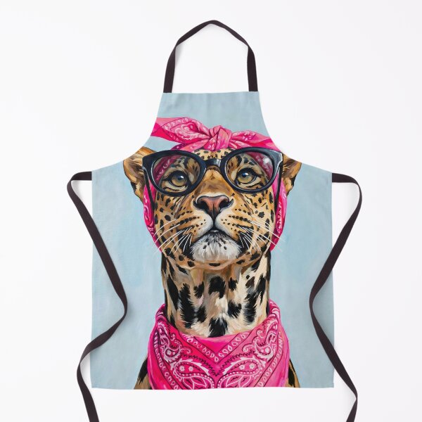 Item preview, Painting Leopard with bright pink Bandanas and black glasses designed and sold by TYA - Take Your Art.