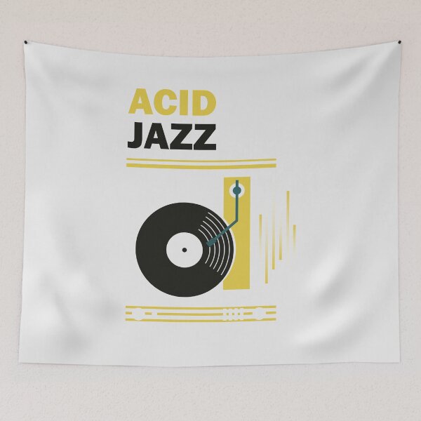 Item preview, Acid Jazz Vinyl Record Player Retro Music Lover Graphic designed and sold by THE MODA STEREO.