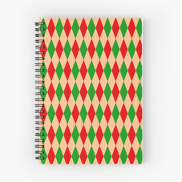 Item preview, Red Green On Orange Harlequin Diamonds Pattern   designed and sold by PatternTitan.