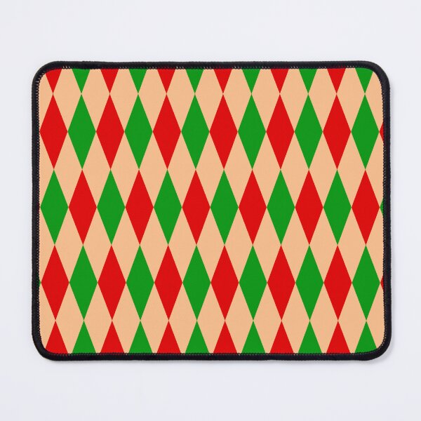 Item preview, Red Green On Orange Harlequin Diamonds Pattern   designed and sold by PatternTitan.