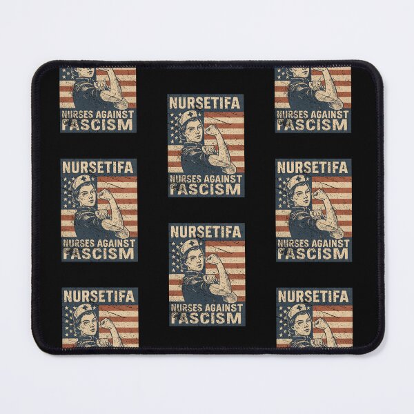 Item preview, Nurses Against Fascism Vintage American Flag Rosie Nurse Graphic designed and sold by YasuoShop.