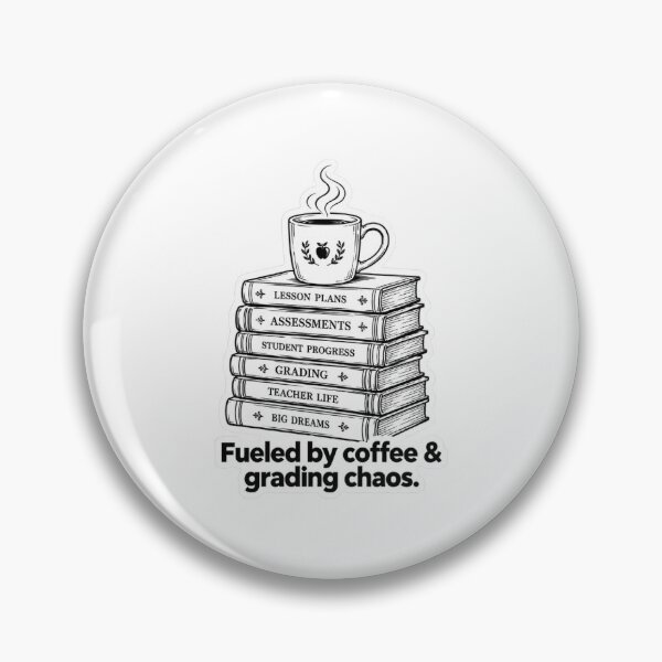 Item preview, Minimalist Teacher Fuel Coffee Stack Grading Essay Educator Laptop Sticker designed and sold by Saniyamirza07.