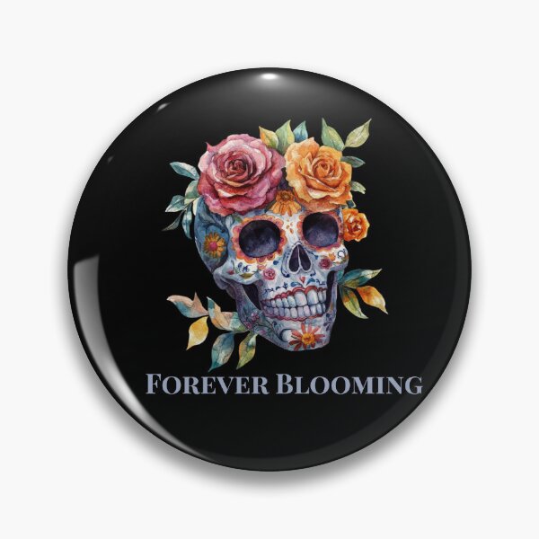Item preview, Forever Blooming Watercolor Skull with Roses designed and sold by EwaMariaShop.