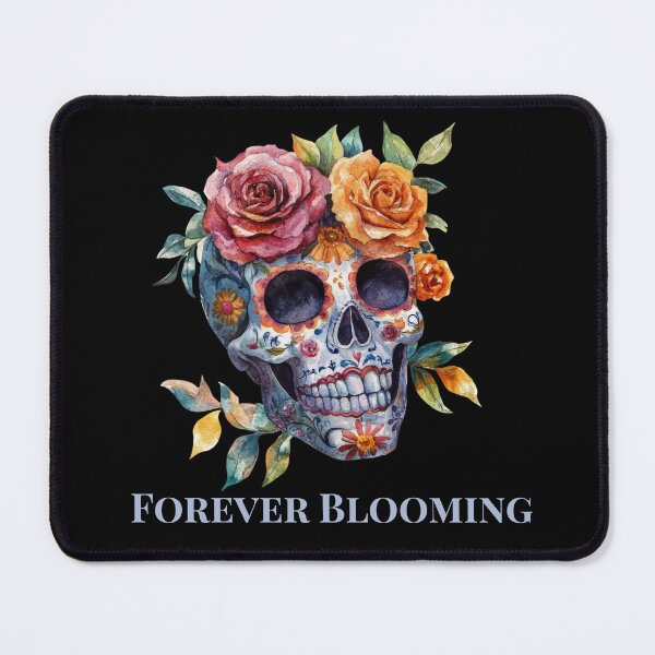 Item preview, Forever Blooming Watercolor Skull with Roses designed and sold by EwaMariaShop.