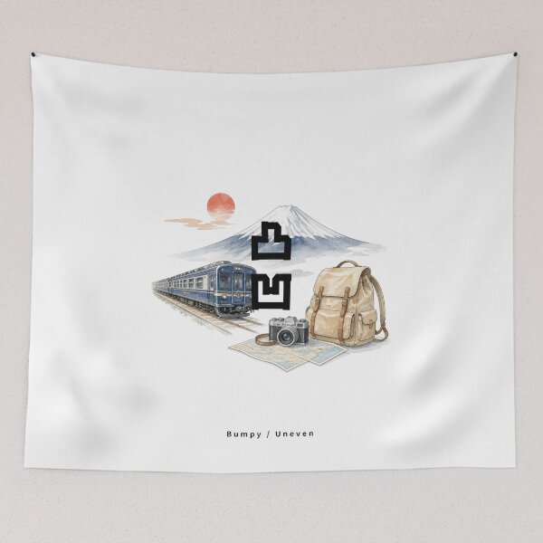 Item preview, Dekoboko - Odd Couple | Japan Train Trip | Japanese Design designed and sold by JapanMemoir.