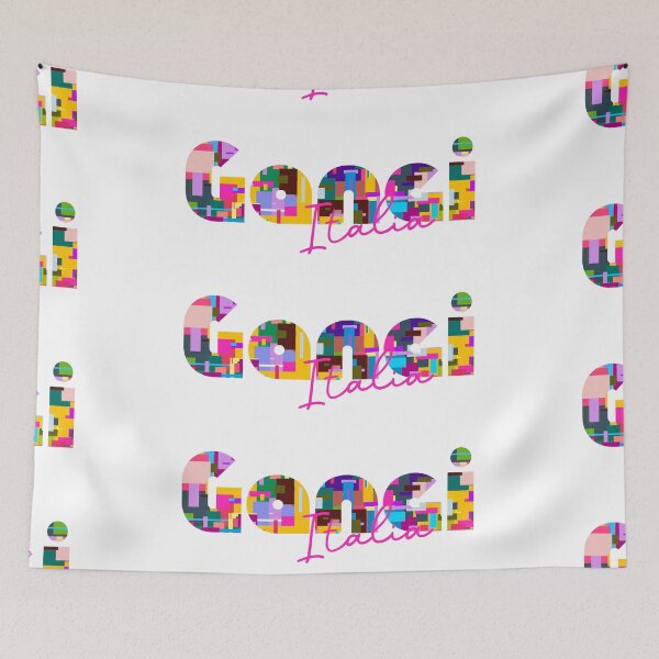 Item preview, Gangi, Palermo, Italia, diseño tipográfico colorido para viajeros designed and sold by Wanderful-roads.