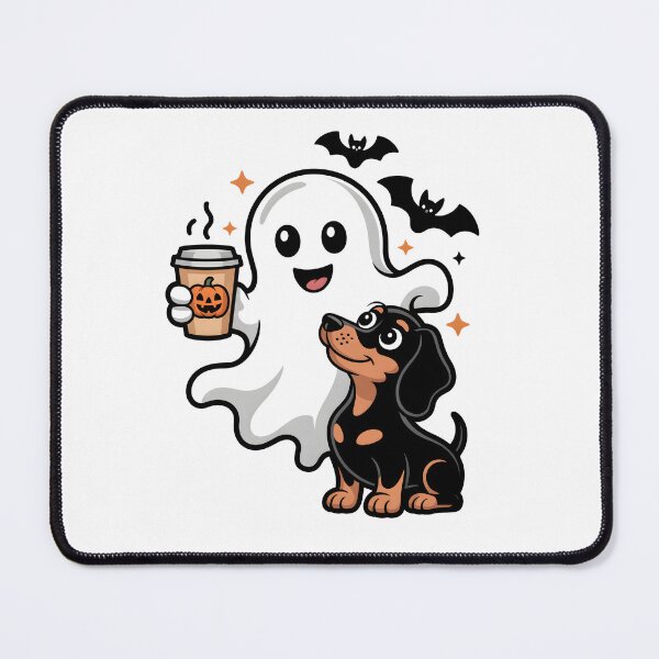 Item preview, Cute Ghost Dachshund Halloween Pumpkin Drink Design designed and sold by limanol.
