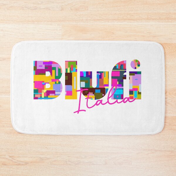 Item preview, Blufi, Palermo, Italy, Italia, colorful typography design for travellers designed and sold by Wanderful-roads.