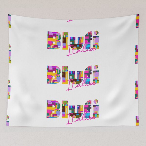 Item preview, Blufi, Palermo, Italia, diseño tipográfico colorido para viajeros designed and sold by Wanderful-roads.