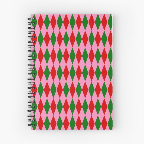 Item preview, Red Green On Pink Harlequin Diamonds Pattern   designed and sold by PatternTitan.