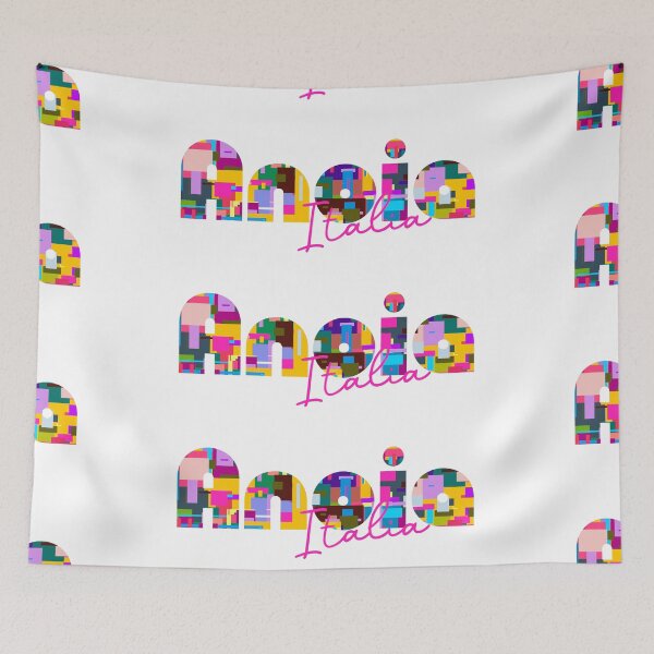 Item preview, Anoia, Reggio Calabria, Italy, Italia, colorful typography design for travellers designed and sold by Wanderful-roads.