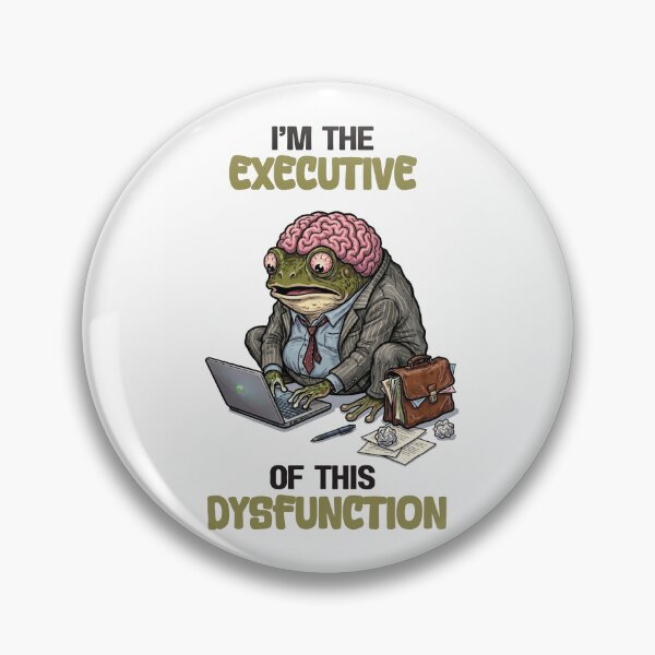 Item preview, Executive Dysfunction Stressed Corporate Frog Office Humor  designed and sold by QuirkyGuacamole.