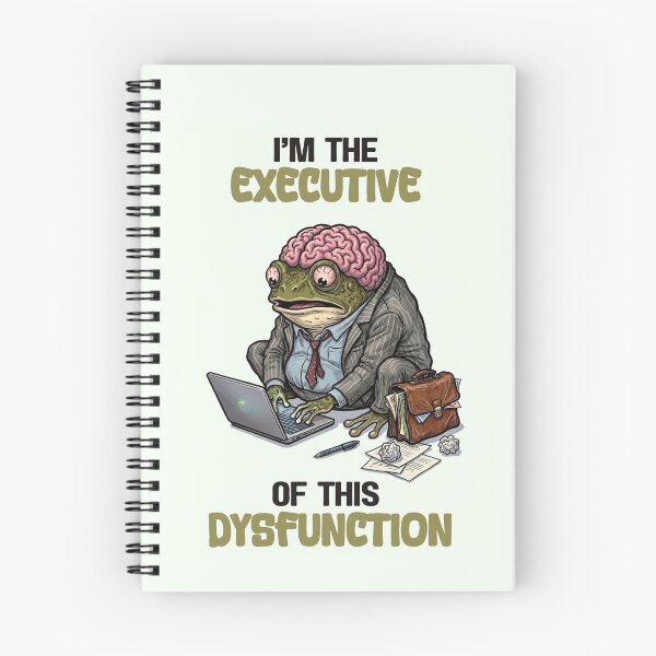 Item preview, Executive Dysfunction Stressed Corporate Frog Office Humor  designed and sold by QuirkyGuacamole.