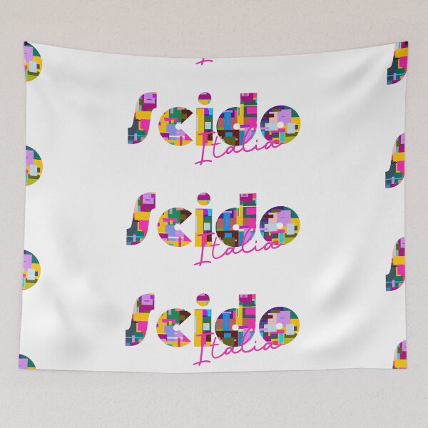 Item preview, Scido, Reggio Calabria, Italy, Italia, colorful typography design for travellers designed and sold by Wanderful-roads.