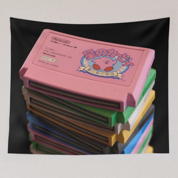 Item preview, Vintage Pastel Pink Japanese Game Cartridge Stack - Retro 8-Bit Nostalgia designed and sold by Billy Morfo™.