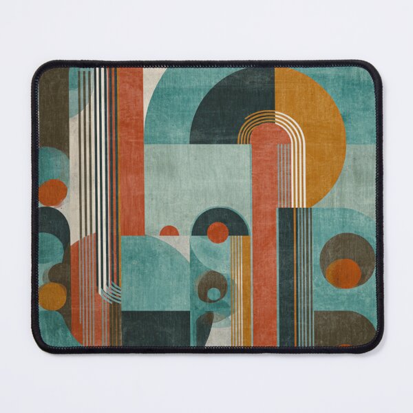 Item preview, Mid-Century Modern Abstract - Vintage Earth Tone Geometric Arches - Retro Art designed and sold by GrinGalore.