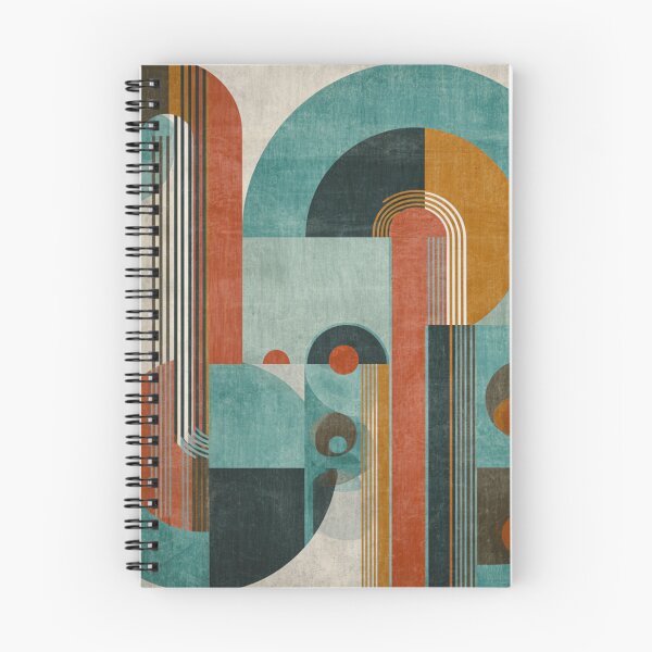 Item preview, Mid-Century Modern Abstract - Vintage Earth Tone Geometric Arches - Retro Art designed and sold by GrinGalore.