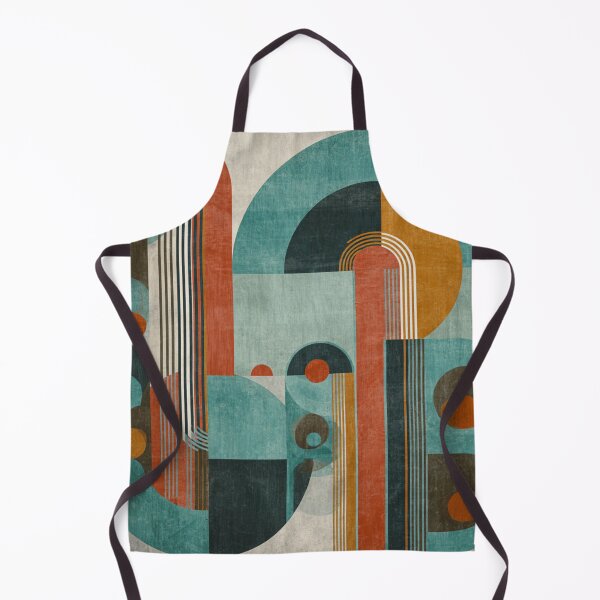 Item preview, Mid-Century Modern Abstract - Vintage Earth Tone Geometric Arches - Retro Art designed and sold by GrinGalore.