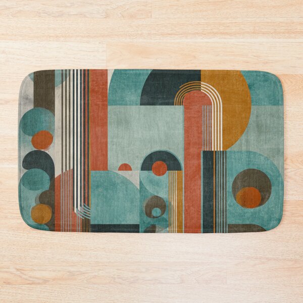 Item preview, Mid-Century Modern Abstract - Vintage Earth Tone Geometric Arches - Retro Art designed and sold by GrinGalore.