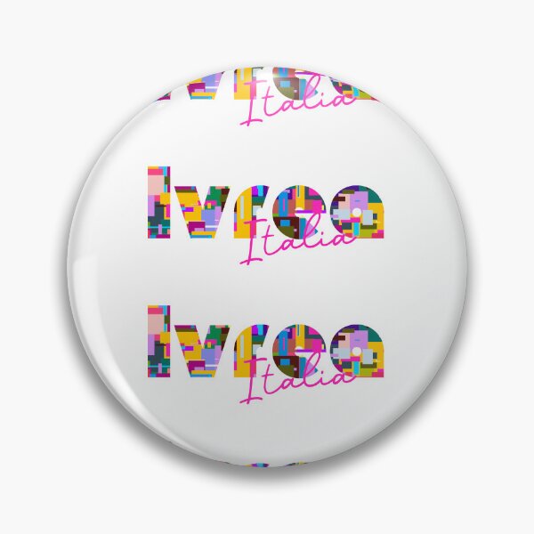 Item preview, Ivrea, Torino, Italy, Italia, colorful typography design for travellers designed and sold by Wanderful-roads.