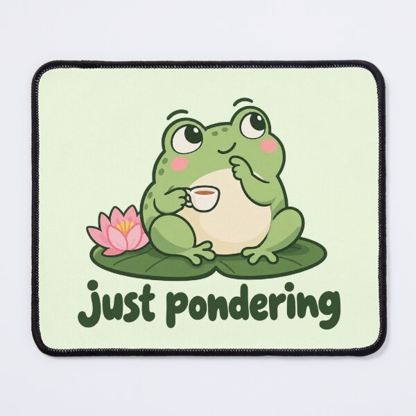 Item preview, Pondering Frog Cute Just Pondering Lily Pad Frog designed and sold by Fanverse Merchandise.