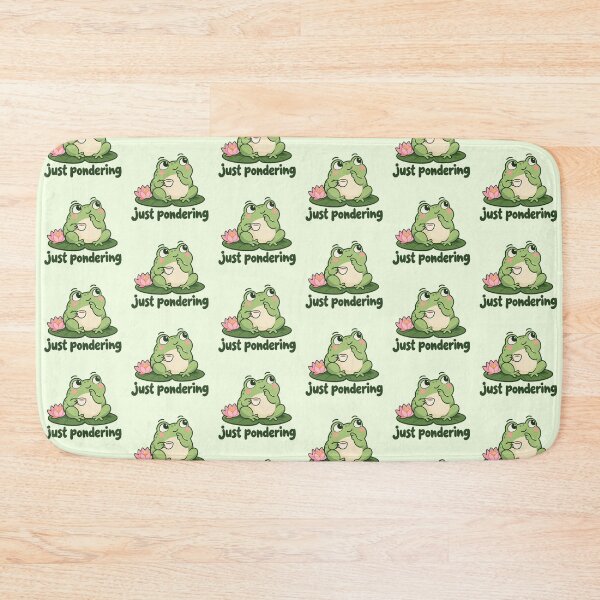Item preview, Pondering Frog Cute Just Pondering Lily Pad Frog designed and sold by Fanverse Merchandise.