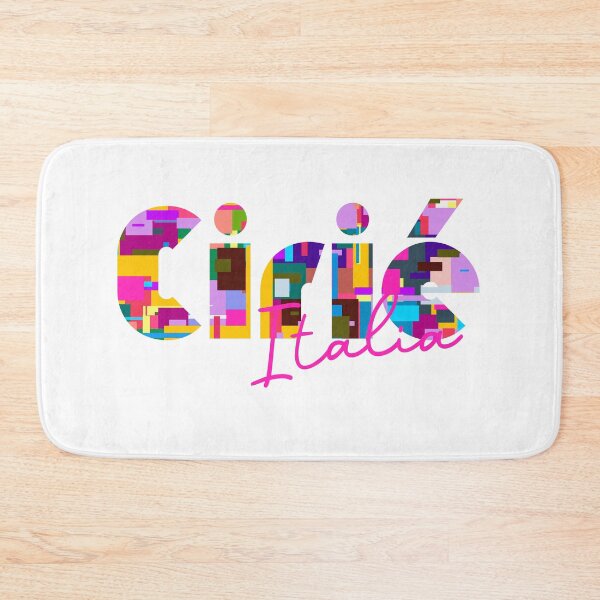 Item preview, Cirié, Torino, Italy, Italia, colorful typography design for travellers designed and sold by Wanderful-roads.