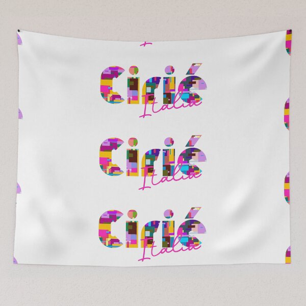 Item preview, Cirié, Turín, Italia, diseño tipográfico colorido para viajeros designed and sold by Wanderful-roads.