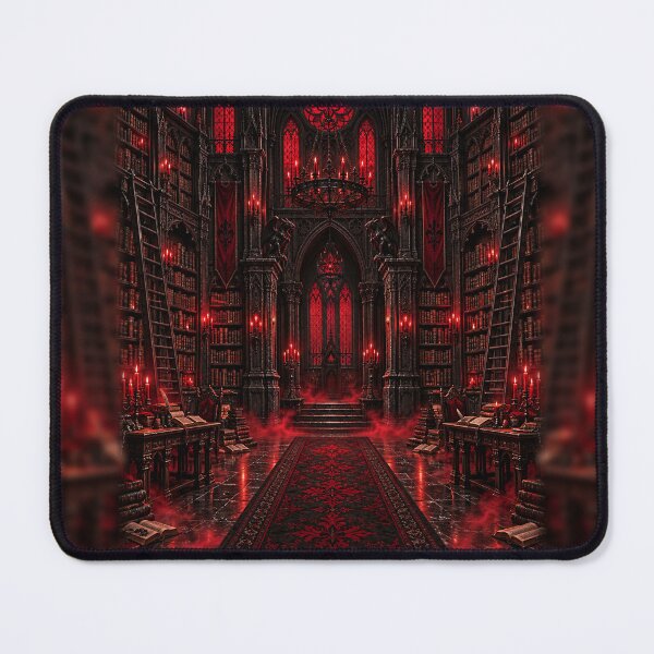 Item preview, Crimson Moon Library – Gothic Haunted Library Backdrop designed and sold by TXLou.