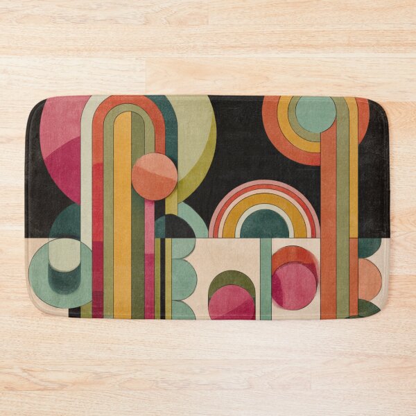 Item preview, Mid-Century Modern Abstract - Vintage Earth Tone Geometric Arches - Retro Circles Art designed and sold by GrinGalore.