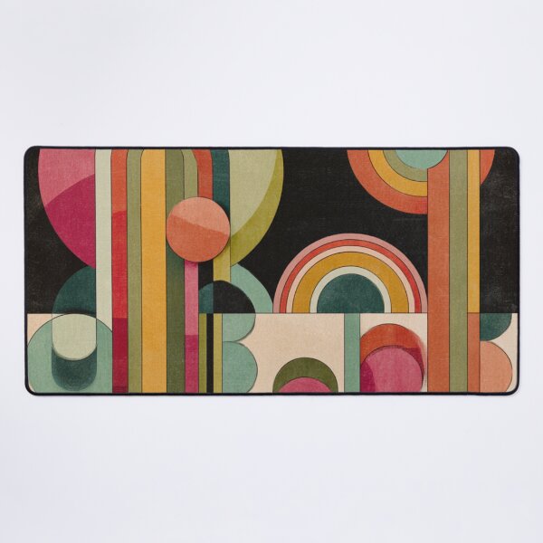 Item preview, Mid-Century Modern Abstract - Vintage Earth Tone Geometric Arches - Retro Circles Art designed and sold by GrinGalore.