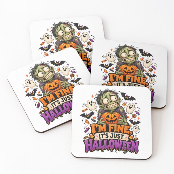Item preview, I’m Fine It’s Just Halloween – Funny Spooky Zombie Halloween designed and sold by Pixanova.
