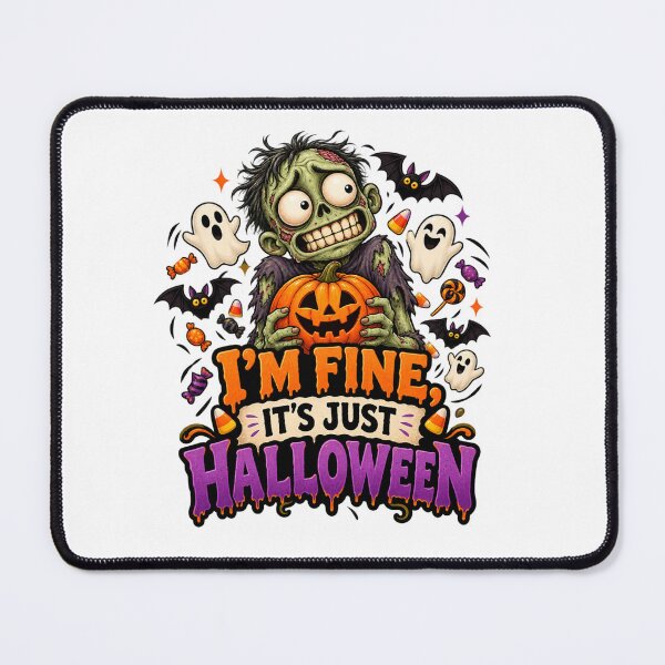 Item preview, I’m Fine It’s Just Halloween – Funny Spooky Zombie Halloween designed and sold by Pixanova.