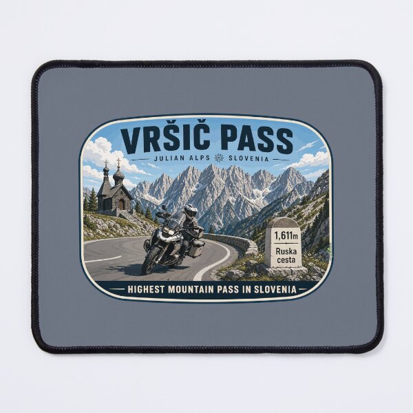 Item preview, Vrsic Pass Slovenia Vršič Pass Slovenia Motorcycle Sticker TShirt 07 designed and sold by OuterShellUK.