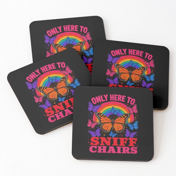 Item preview, Only Here To Sniff Chairs Funny Absurd Butterfly Rainbow Graphic designed and sold by YasuoShop.