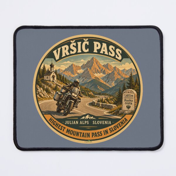 Item preview, Vrsic Pass Slovenia Vršič Pass Slovenia Motorcycle Sticker TShirt 08 designed and sold by OuterShellUK.