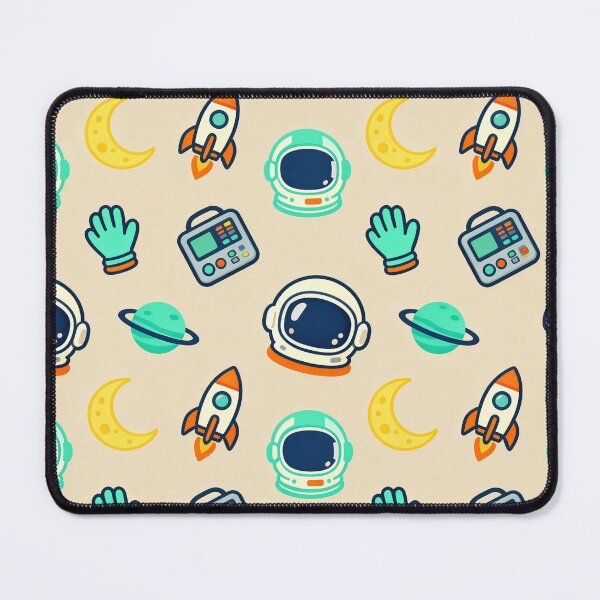 Item preview, Cute Astronaut Helmet Rocket Planet Moon Space Equipment Seamless Pattern designed and sold by Mimoshi ⭐⭐⭐⭐⭐.