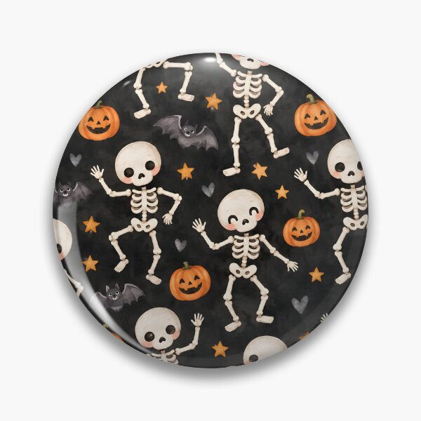 Item preview, Cute Dancing Skeletons Halloween Pattern with Pumpkins and Bats designed and sold by blankTeeShirt.