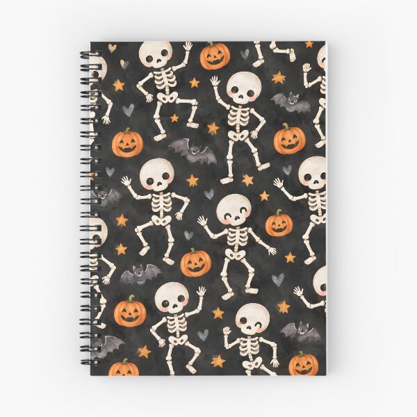 Item preview, Cute Dancing Skeletons Halloween Pattern with Pumpkins and Bats designed and sold by blankTeeShirt.