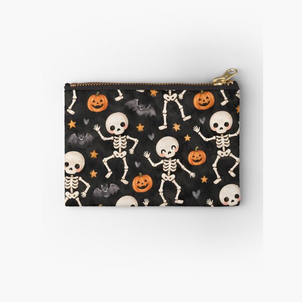 Item preview, Cute Dancing Skeletons Halloween Pattern with Pumpkins and Bats designed and sold by blankTeeShirt.
