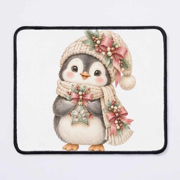Item preview, Cute Christmas Penguin Watercolor Nordic Holiday Winter Bird designed and sold by Jonaree Art Design.