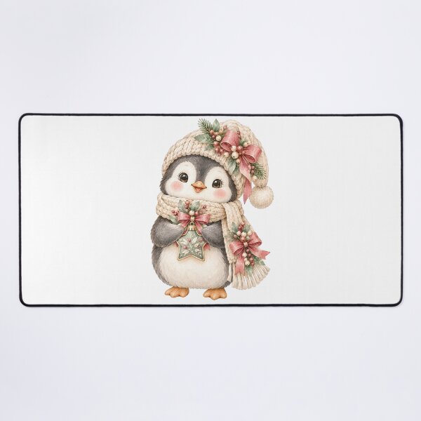 Item preview, Cute Christmas Penguin Watercolor Nordic Holiday Winter Bird designed and sold by Jonaree Art Design.