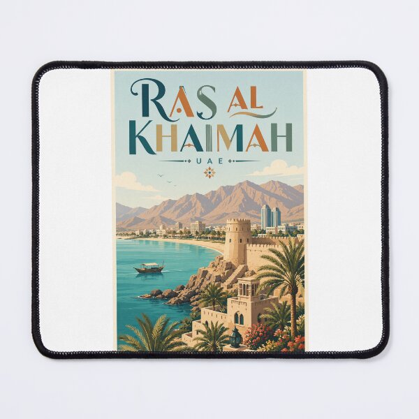 Item preview, Ras Al Khaimah UAE Arabian Gulf Coast and Hajar Mountains designed and sold by Places On Earth.