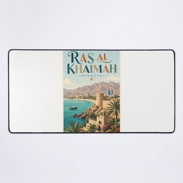 Item preview, Ras Al Khaimah UAE Arabian Gulf Coast and Hajar Mountains designed and sold by Places On Earth.