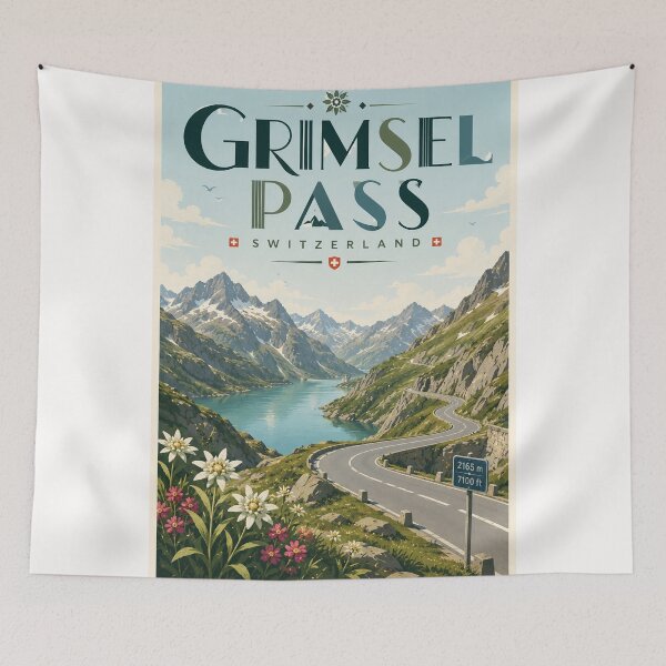 Item preview, Grimsel Pass Switzerland Alpine Road and Bernese Highlands designed and sold by Places On Earth.