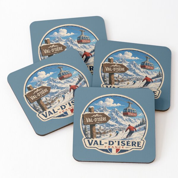 Item preview, Val-d'Isere France Skiing Ski Alps Espace Killy Sticker TShirt 04 designed and sold by OuterShellUK.